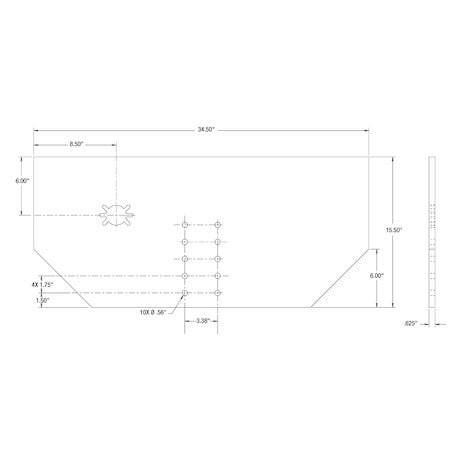 Fabricators Hitch Plate 5/8 x 34 x 15-1/2 Inch