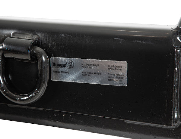 Flatbed/Flatbed Dump Hitch Plate Bumper With 2-1/2 Inch Receiver