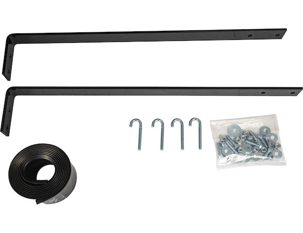 21x13x72 Inch Matte Black Diamond Tread Aluminum Pick-Up Truck Contractor With Lower Drawers Topsider 