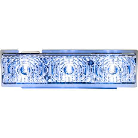 Blue Middle Strobe Reflector With 3 LED