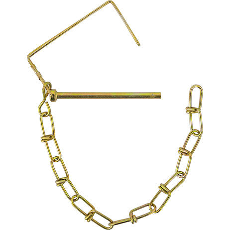Snapper Pin - 1/4in Diameter x 3-1/2in Usable Length with 12in Chain Lanyard