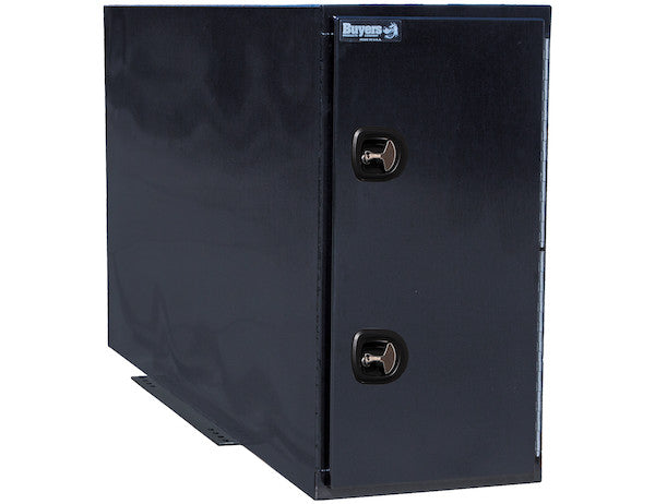 Black Steel Straight Side Backpack Truck Tool Box with Adjustable Shelving