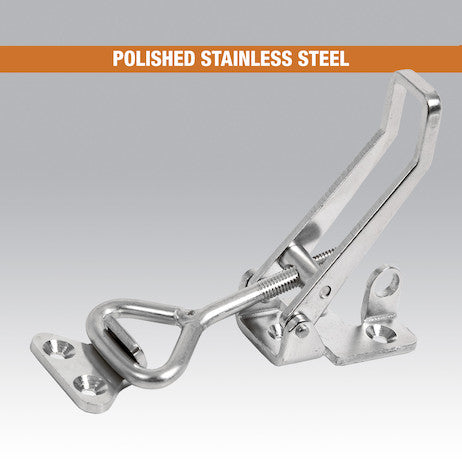 6" Heavy Duty Stainless Steel Adjustable-Grip Draw Latch