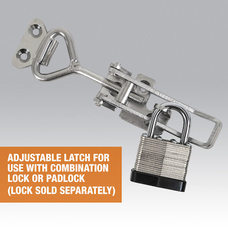 6" Heavy Duty Stainless Steel Adjustable-Grip Draw Latch