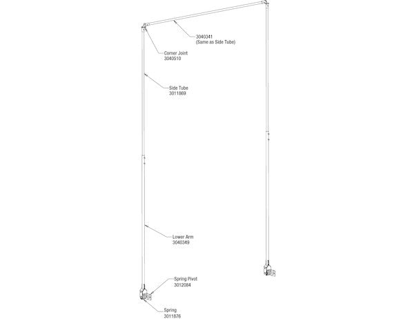 3049506 - Universal Steel Tarp Arm Kit For 14-23 Foot Dump Bodies