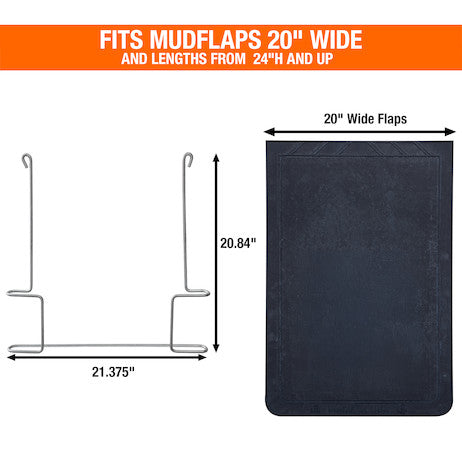Galvanized Anti-Sail Brackets for Use With 20-Inch-Wide Mud Flaps (pair)