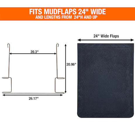 Stainless Steel Anti-Sail Brackets for Use With 24-Inch-Wide Mud Flaps (pair)
