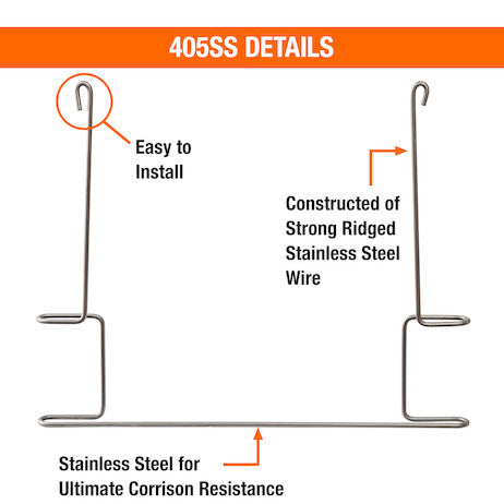 Stainless Steel Anti-Sail Brackets for Use With 24-Inch-Wide Mud Flaps (pair)