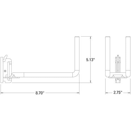 E-Track Long Handle Tool Holder