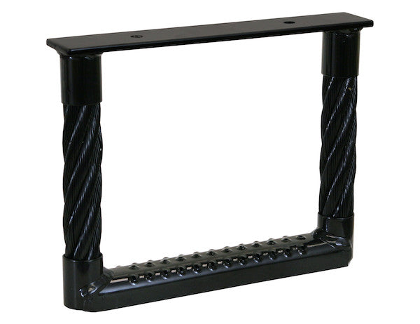 Black Powder Coated Cable Type Truck Step - 9 x 12 x 1.38 Inch Deep