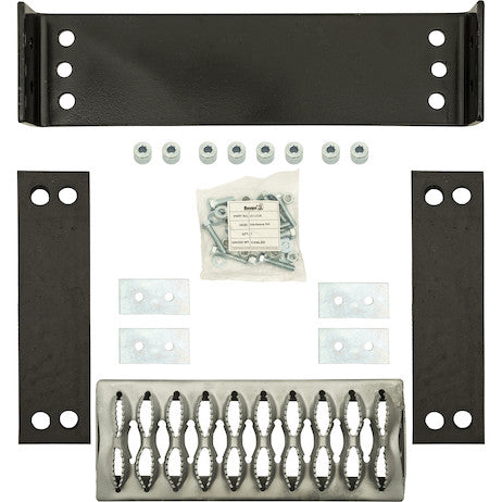 Flexible Rubber Step with Galvanized Steel Diamond Deck-Span Tread - 12x11 Inch