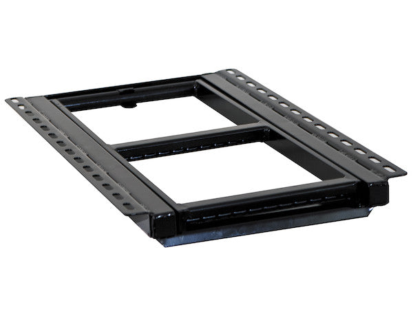 2-Rung Black Black Powder-Coated Retractable Truck Step