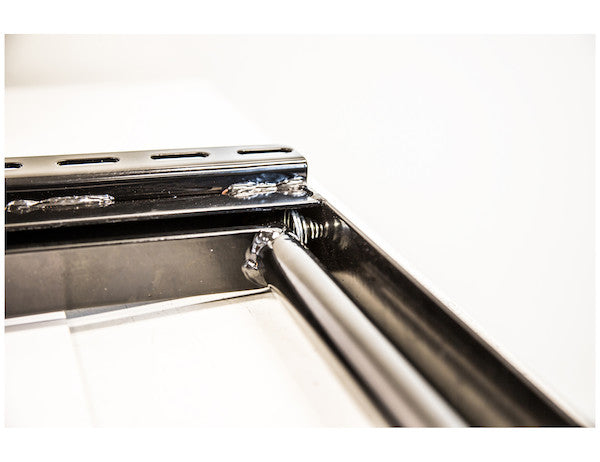 2-Rung Black Black Powder-Coated Retractable Truck Step