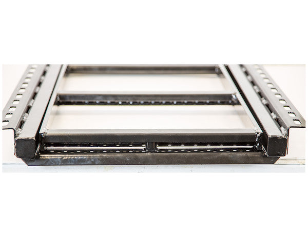 2-Rung Black Black Powder-Coated Retractable Truck Step