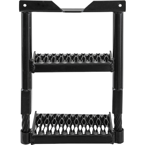 Black Powder Coated Cable Type Truck Step - 22H x 16W x 7D