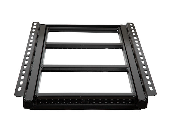 2-Rung Black Black Powder-Coated Retractable Truck Step