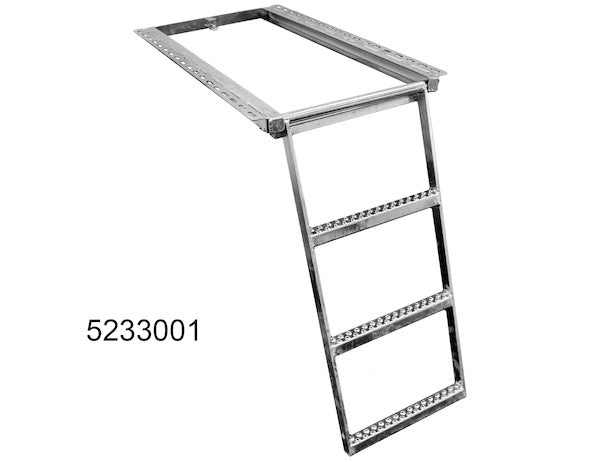 3-Rung Stainless Steel Retractable Truck Step