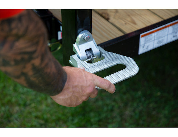Safety Folding Foot/Grab Step - Zinc Finish