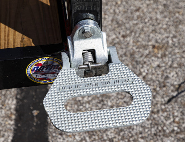 Safety Folding Foot/Grab Step - Zinc Finish