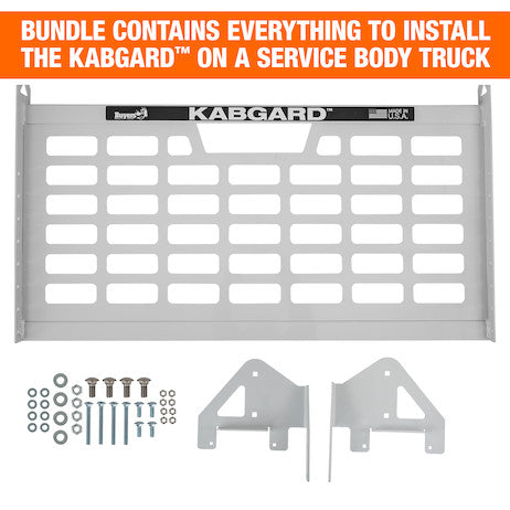 54-inch Gloss White Kabgard??? with Mounting Kit for Dual-Wheel Service Bodies with 54-Inch-Wide Floors