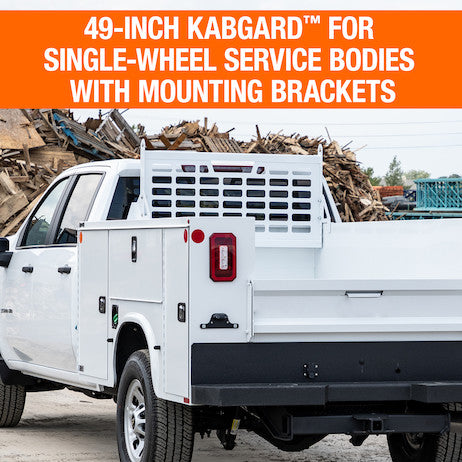 49-Inch Gloss White Kabgard??? with Mounting Kit for Single-Wheel Service Bodies and Dual-Wheel Service Bodies with 49-Inch-Wide Floors