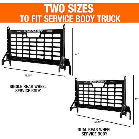 49-Inch Gloss Black Kabgard??? with Mounting Kit for Single-Wheel Service Bodies and Dual-Wheel Service Bodies with 49-Inch-Wide Floors