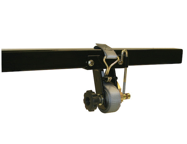 1-1/2 Inch x 7 Foot Stainless Steel Ladder Rack Ratchet Tie Down Angle Mount with Double J Hooks