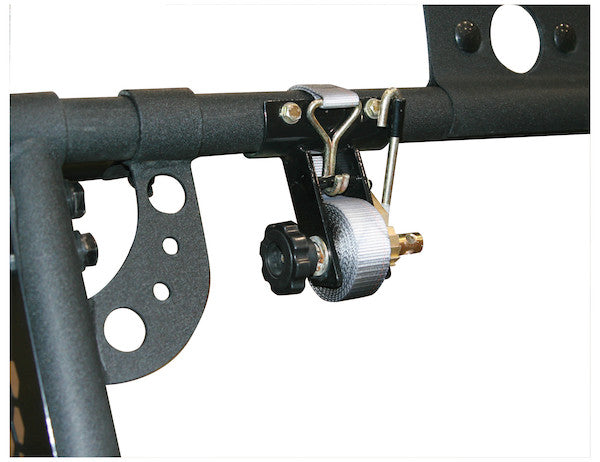 1-1/2 Inch x 7 Foot Steel Ladder Rack Ratchet Tie Down Tube Mount with Double J Hooks