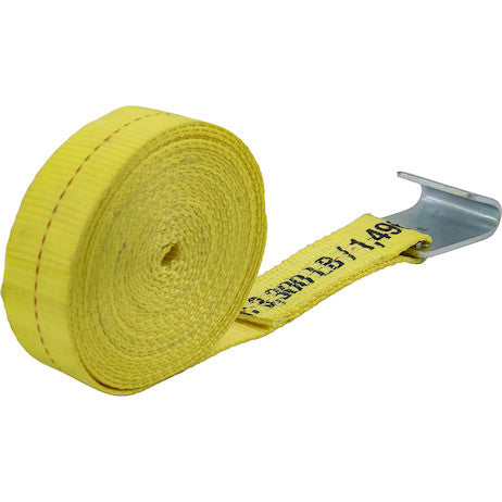 2 Inch Winch Strap, Flat Hook