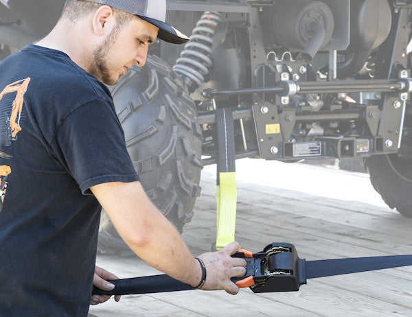 10 Foot Heavy Duty Retractable Ratchet Tie Down - Full Cut Case (4 Pieces per Case)