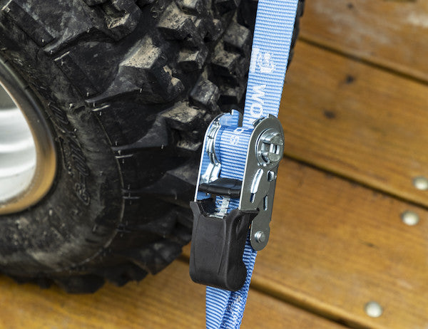 10 Foot Standard Duty Ratchet Tie Down with Thru-Handle - 4 Pack