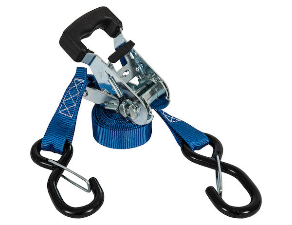 10 Foot Standard Duty Ratchet Tie Down with Thru-Handle - 4 Pack