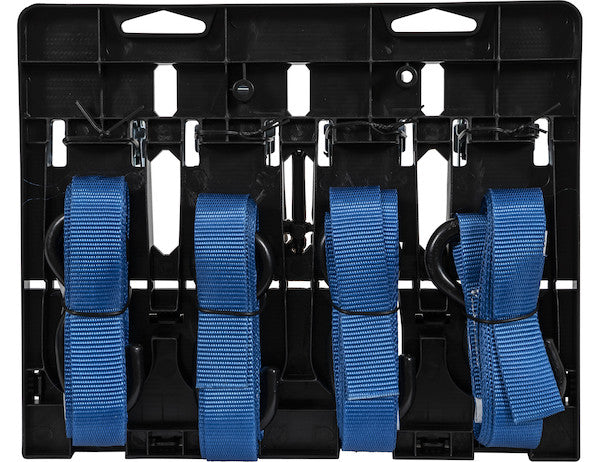 12 Foot Standard Duty Ratchet Tie Down with Rubber Grip - 4 Pack
