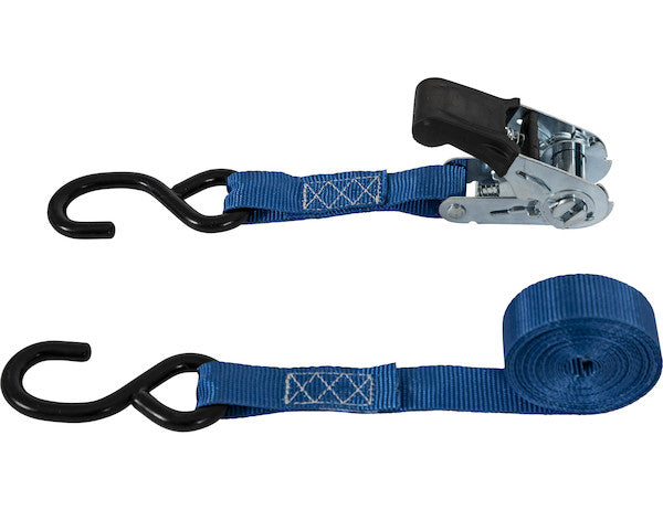 12 Foot Standard Duty Ratchet Tie Down with Rubber Grip - 4 Pack
