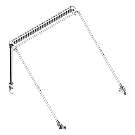 5543806 - Steel Crank Arm Tarp System - 3 Springs Without Wind Deflector