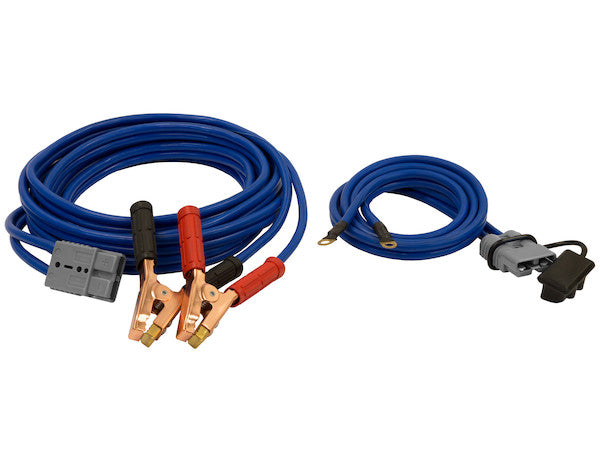 28 Foot Long Booster Cables With Gray Quick Connect - 600 Amp