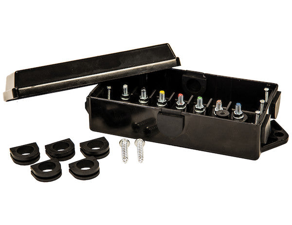 5601101 - ABS Electrical Junction Box With 7 Color Coded Terminals