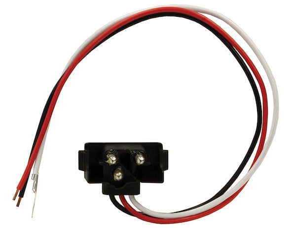 5620251 - DOT Light Plug  2-Pin Right Angle Male with Stripped Power and #10 Ring on Ground