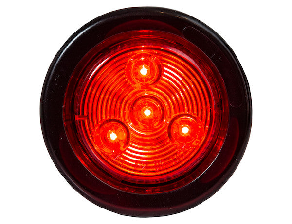2 Inch Red Round Marker/Clearance Light with 4 LED Kit (Includes Grommet)