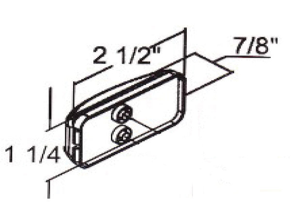 2.5 Inch Amber Surface Mount Marker Light With 3 LED