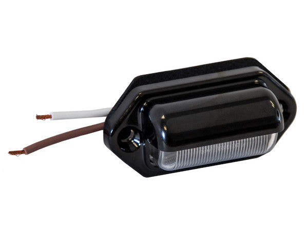 2 Inch Black License/Utility Light With 2 LEDs and Blunt Cut Leads - Bulk
