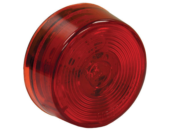 2 Inch Red Round Marker/Clearance Light Kit With 1 LED (PL-10 Connection, Includes Grommet and Plug)