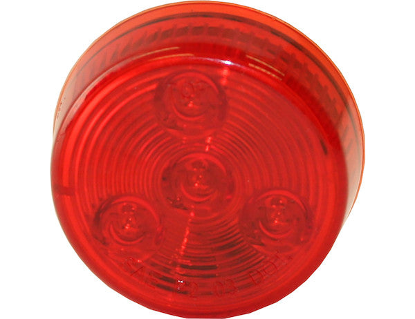 2 Inch Red Round Marker/Clearance Light with 4 LEDs (Light Only)