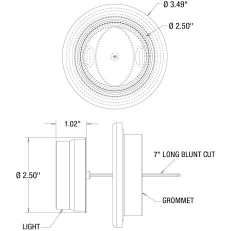 2.5 Inch Marker Strobe Combo Light - Red/Amber