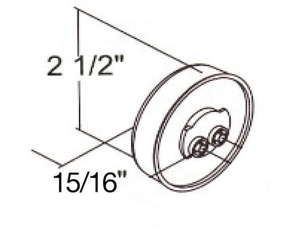 2.5 Inch Red Round Marker/Clearance Light With 7 LED