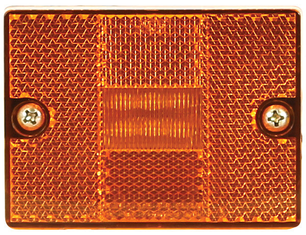 2.875 Inch Amber Rectangular Marker/Clearance Light With Reflex With 6 LED