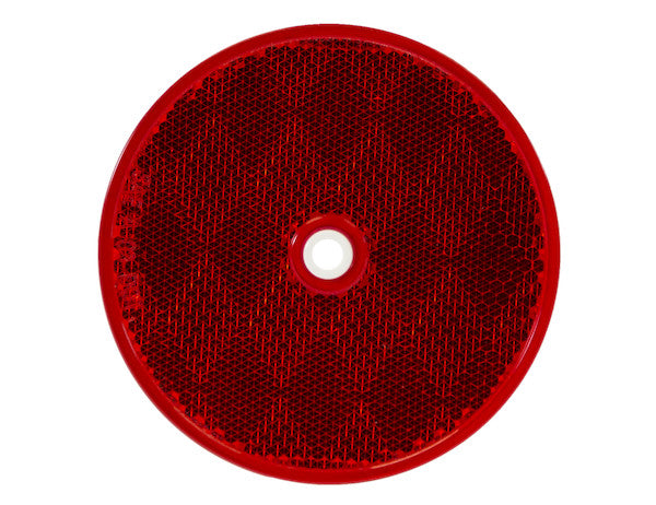 3.1875 Inch Red Round DOT Bolt-On Reflectors