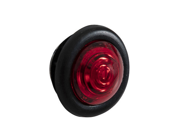 .75 Inch Round Marker Clearance Lights - 1 LED Red With Stripped Leads