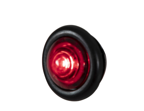 .75 Inch Round Marker Clearance Lights - 1 LED Red With Stripped Leads