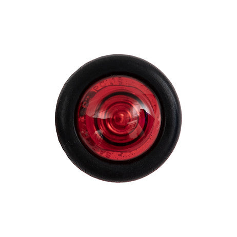 .75 Inch Round Marker Clearance Lights - 1 LED Red With Stripped Leads